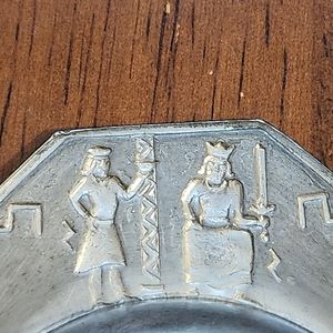 Small Pewter Viking Style Dish